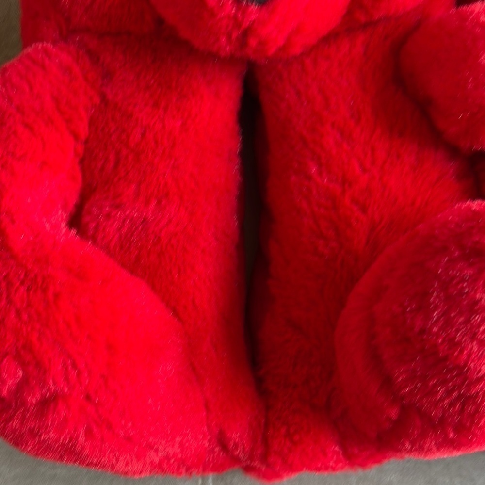 Vibrant Red Plush Bear - Picture 4 of 8